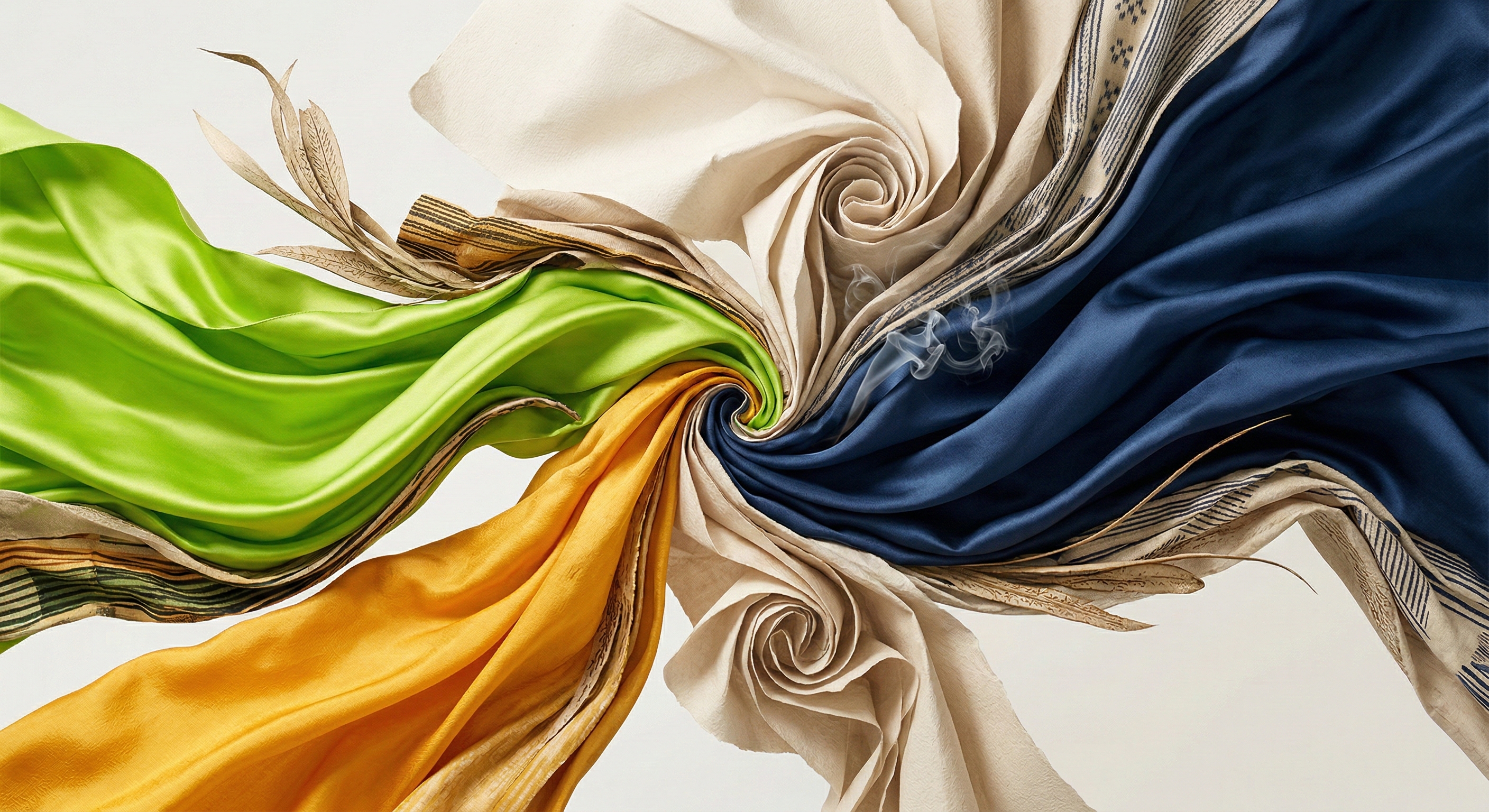 Soies aux couleurs de la collection